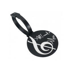 Agifty '' All I Need Is Music''  Luggage Tag  (6.5 Cm)