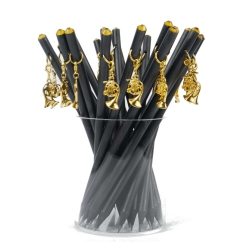 Agifty Charm Gold/Crystal Horn Kalem