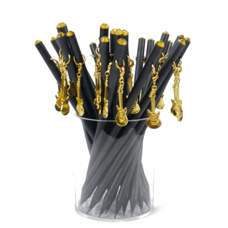 Agifty E-guitar Charm Gold/Crystal Kalem<br>Fotoğraf: 1/1