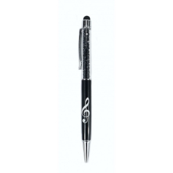 Agifty G-clef Stylus Pen (Black/Crystal)