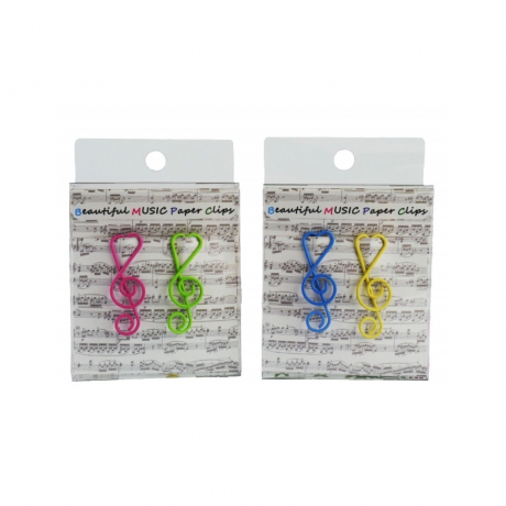 Agifty Paper Clip G-clef 4 Renk 12li Assorted (4 Cm)<br>Fotoğraf: 1/1