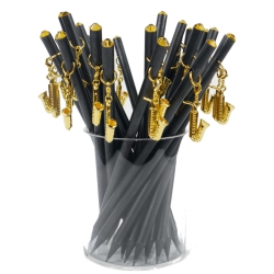 Agifty Saksafon Charm Gold/Crystal Kalem