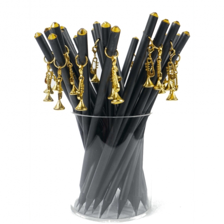 Agifty Trumpet Charm Gold/Crystal Kalem<br>Fotoğraf: 1/1