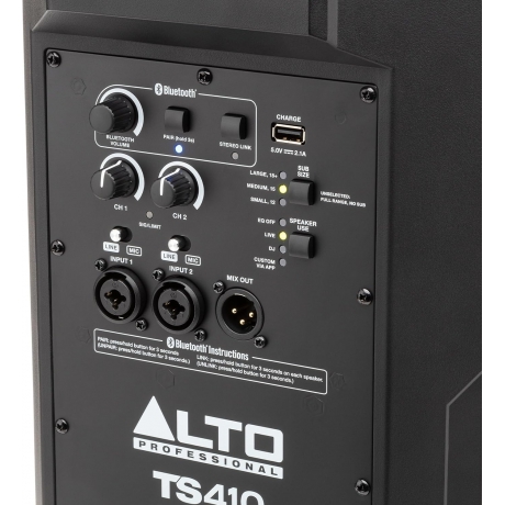 Alto Professional TS410 10" 2000W Bluetooth, DSP ve App Control Özellikli Aktif Hoparlör<br>Fotoğraf: 4/6