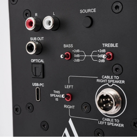 Argon Audio Studio 3 USB-C/Bluetooth/Optik Bağlantılı Aktif Hoparlör (Beyaz) <br>Fotoğraf: 3/5