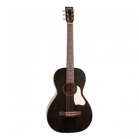 Art & Lutherie Roadhouse A/E Parlor-Style Elektro Akustik Gitar (Faded Black)<br>Fotoğraf: 2/3