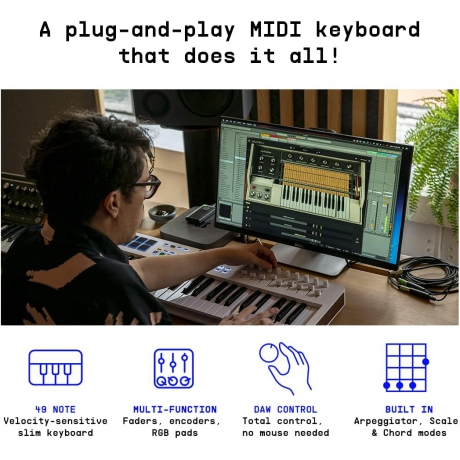 Arturia KeyLab Essential 61 mk3 Midi Klavye (Siyah)<br>Fotoğraf: 4/7