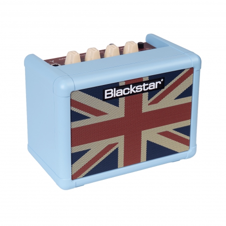 Blackstar Fly 3 Baby Blue Union Flag Mini Elektro Gitar Kombo Amfi<br>Fotoğraf: 2/4