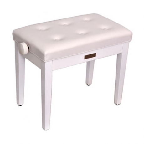 Brahner BH301WH Ayarlı Piyano Taburesi (Beyaz)<br>Fotoğraf: 1/1