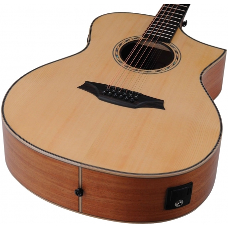 Bromo BAT4CE12 Cutaway 12 Telli Elektro Akustik Gitar (Natural)<br>Fotoğraf: 2/3