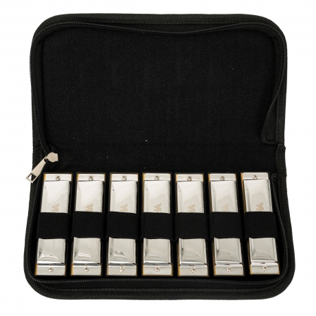 Cascha HH 2223 Blues Harmonica Set (c - D – E – F – G – A – Bb)<br>Fotoğraf: 3/4