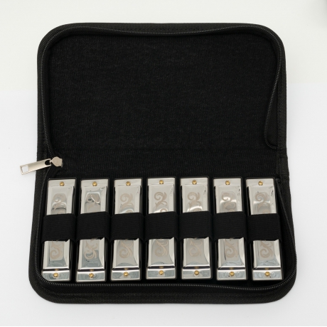 Cascha HH 2247 Special Blues Harmonica Set (c - D – E – F – G – A – Bb)<br>Fotoğraf: 3/4