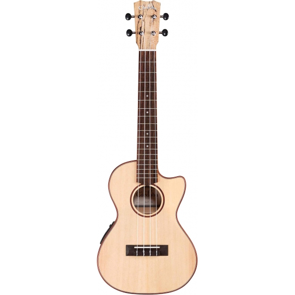 Cordoba 24T-CE Cutaway Tenor Elektro Akustik Ukulele (Natural), Fotoğraf: 1/4