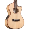 Cordoba 24T-CE Cutaway Tenor Elektro Akustik Ukulele (Natural), Fotoğraf: 3/4