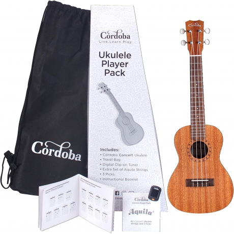 Cordoba Concert Ukulele Player Pack (Natural)<br>Fotoğraf: 1/7