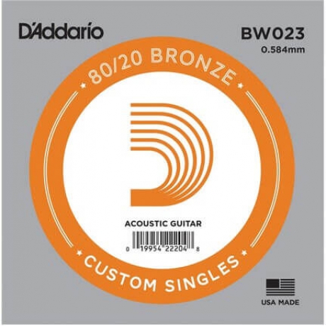D'Addario BW023 Bronze Wound Akustik Gitar Tek Teli<br>Fotoğraf: 1/1