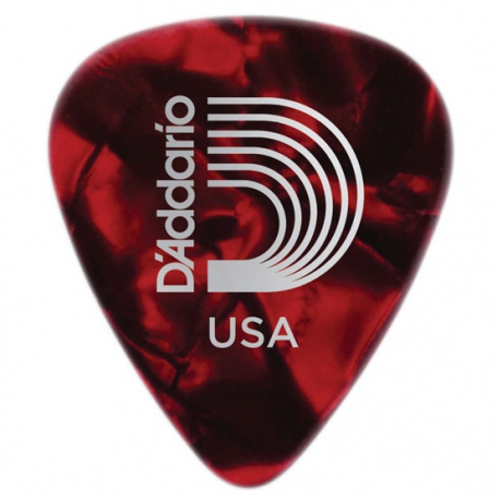 D'Addario Celluloid Red Pearl Heavy Pena<br>Fotoğraf: 1/1