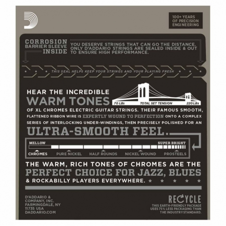 D'Addario ECG23 Chromes Elektro Gitar Teli (10-48)<br>Fotoğraf: 3/3