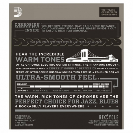 D'Addario ECG24 Chromes Elektro Gitar Teli (11-50)<br>Fotoğraf: 3/3