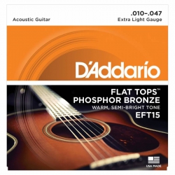 D'Addario EFT15 Flat Tops Akustik Gitar Teli (10-47)