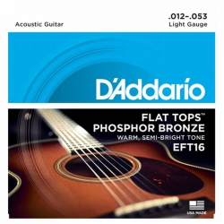 D'Addario EFT16 Flat Tops Akustik Gitar Teli (12-53)