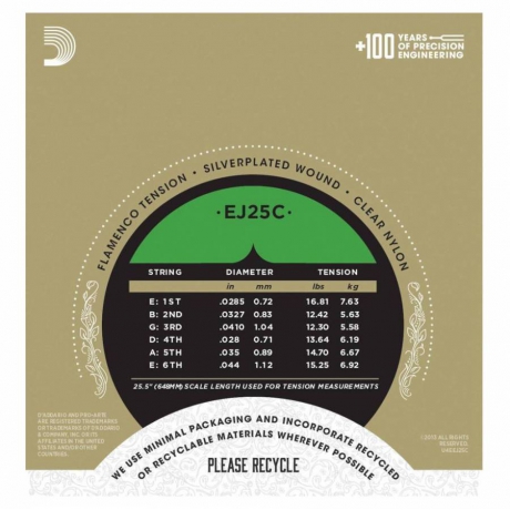 D'Addario EJ25C Pro-Arte Flamenko Klasik Gitar Teli<br>Fotoğraf: 2/3