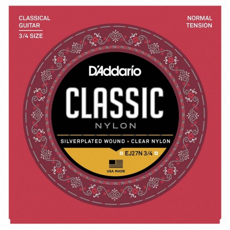 D'Addario EJ27N 3/4 Normal Tension Klasik Gitar Teli