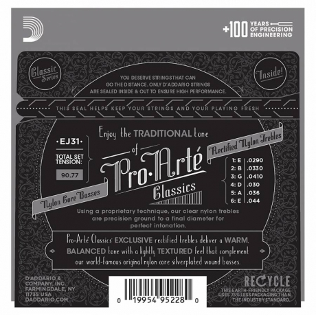 D'Addario EJ31 Pro-Arte Rectified Hard Tension Klasik Gitar Teli<br>Fotoğraf: 3/3