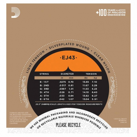 D'Addario EJ43 Pro-Arte Light Tension Klasik Gitar Teli<br>Fotoğraf: 2/3