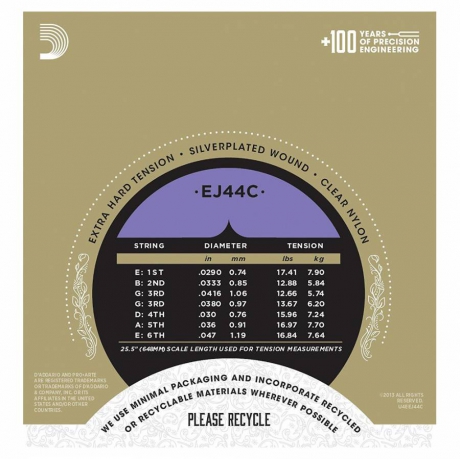 D'Addario EJ44C Pro-Arte Composite Extra Hard Tension Klasik Gitar Teli<br>Fotoğraf: 2/3
