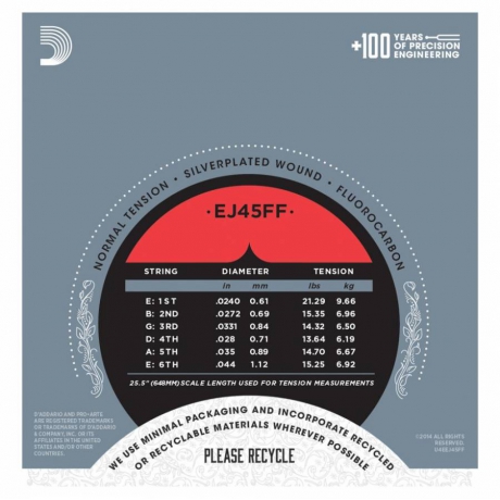 D'Addario EJ45FF Pro-Arte Carbon Normal Tension Klasik Gitar Teli<br>Fotoğraf: 2/3