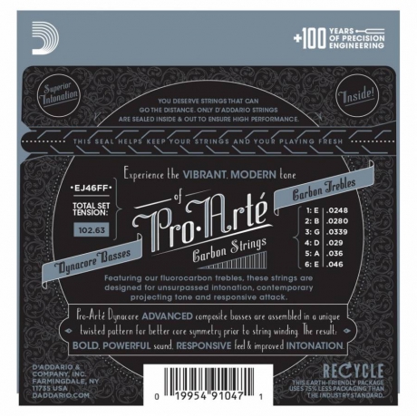 D'Addario EJ46FF Pro-Arte Carbon Hard Tension Klasik Gitar Teli<br>Fotoğraf: 3/3