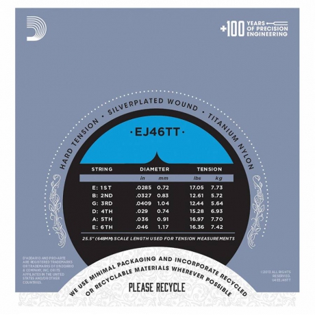 D'Addario EJ46FF Pro-Arte Carbon Hard Tension Klasik Gitar Teli<br>Fotoğraf: 2/3