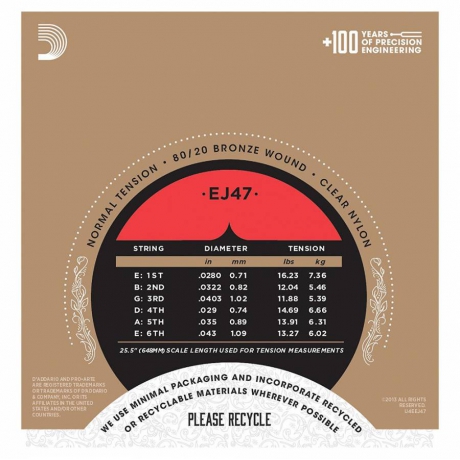 D'Addario EJ47 Pro-Arte Normal Tension Klasik Gitar Teli<br>Fotoğraf: 2/3