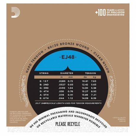 D'Addario EJ48 Pro-Arte Hard Tension Klasik Gitar Teli<br>Fotoğraf: 2/2