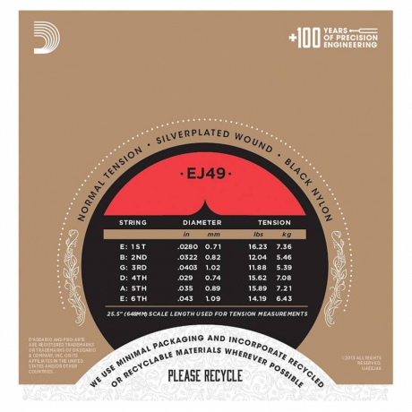 D'Addario EJ49 Pro-Arte Normal Tension Klasik Gitar Teli<br>Fotoğraf: 2/3