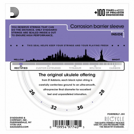 D'Addario EJ53C Pro-Arte Concert Ukulele Teli<br>Fotoğraf: 3/3