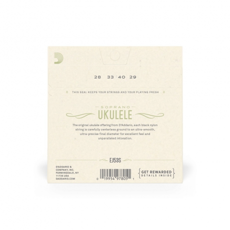 Daddario EJ53S Set Soprano Ukulele Teli (Siyah Naylon)<br>Fotoğraf: 3/3