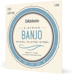 D'Addario EJ60 Nickel-Plated Steel Banjo Teli (09–20)