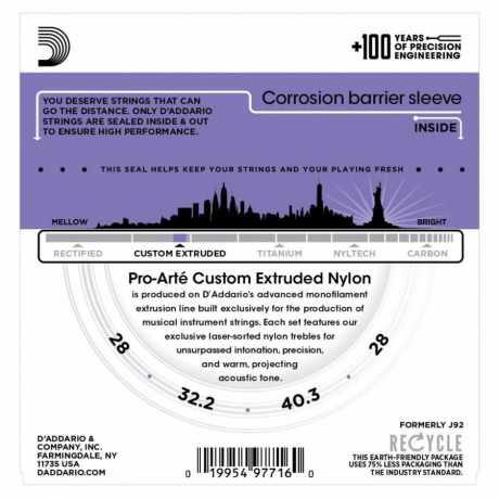 D'Addario EJ65C Pro-Arte Concert Ukulele Teli<br>Fotoğraf: 3/3