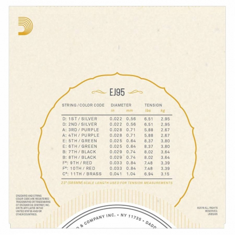 D'Addario EJ95 Ud Teli<br>Fotoğraf: 2/3