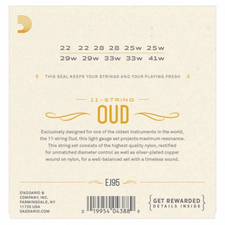 D'Addario EJ95 Ud Teli<br>Fotoğraf: 3/3