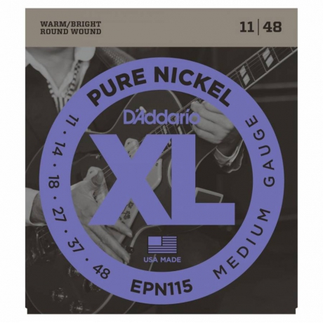 D'Addario EPN115 Pure Nickel Elektro Gitar Teli (11-48)<br>Fotoğraf: 1/3