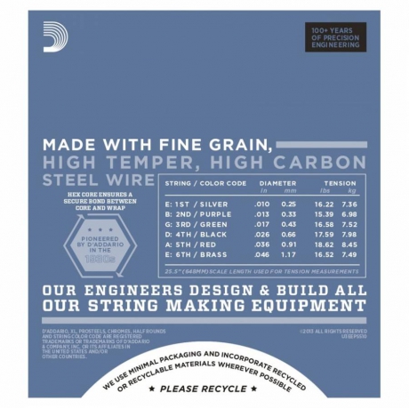 D'Addario EPS510 Pro Steels Elektro Gitar Teli (10-46)<br>Fotoğraf: 2/3