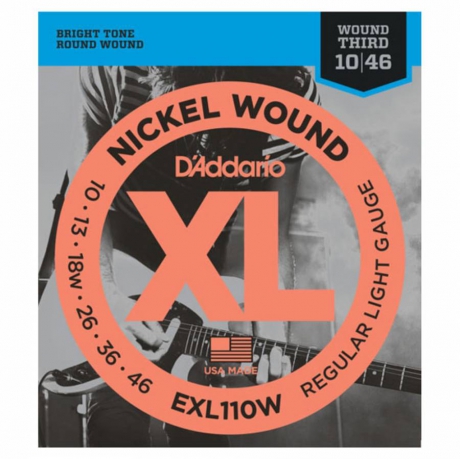 D'Addario EXL110W 3RD Wound Elektro Gitar Teli (10-46)<br>Fotoğraf: 1/3