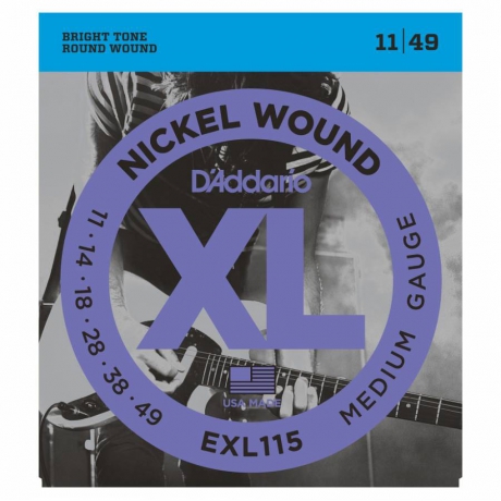 D'Addario EXL115 Blues / Jazz Elektro Gitar Teli (11-49)<br>Fotoğraf: 1/3