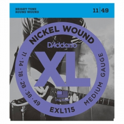 D'Addario EXL115 Blues / Jazz Elektro Gitar Teli (11-49)