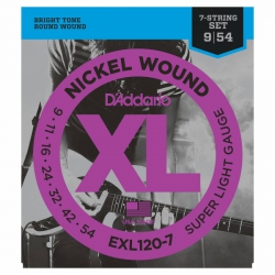 D'Addario EXL120-7 7 Telli Elektro Gitar Teli (9-54)