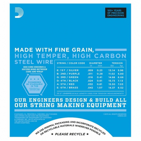 D'Addario EXL120 Super Light Elektro Gitar Teli (9-42)<br>Fotoğraf: 2/3