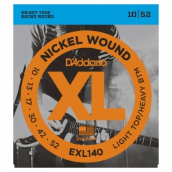 D'Addario EXL140 Light Top / Heavy Bottom Elektro Gitar Teli (10-52)